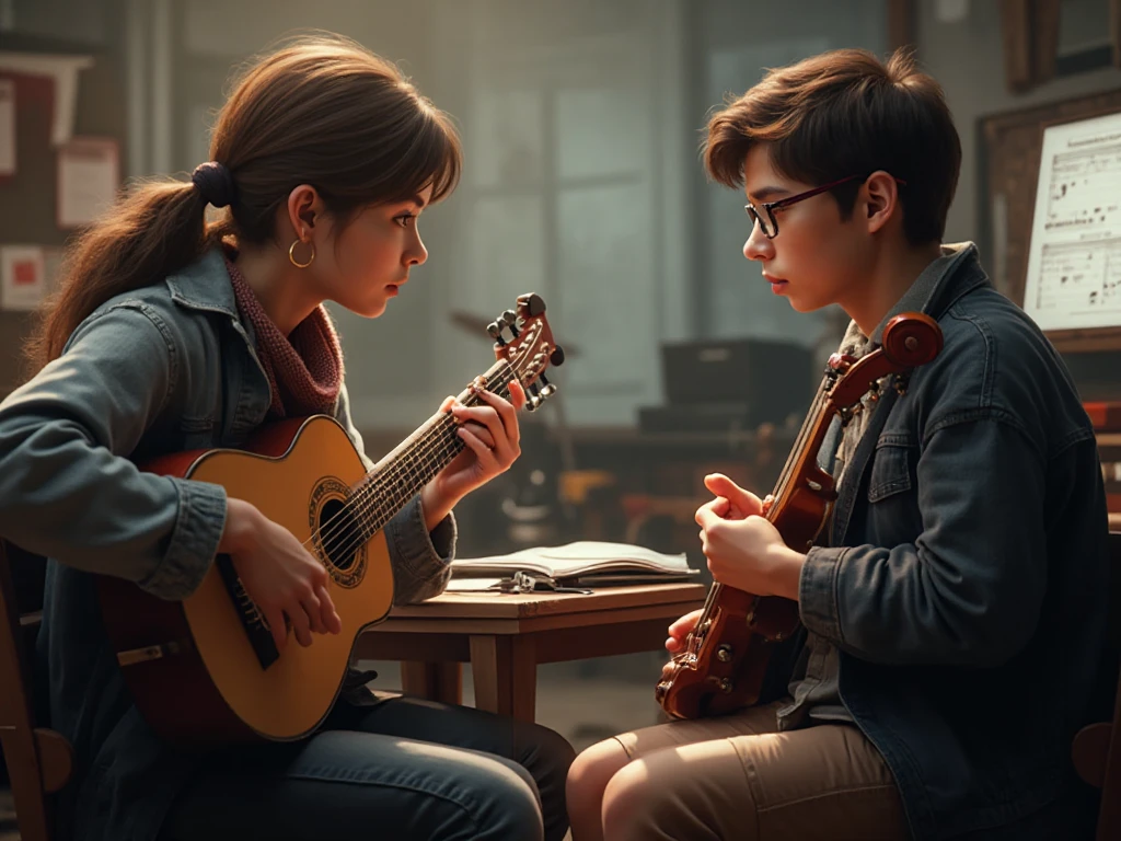 Interactive music lesson session